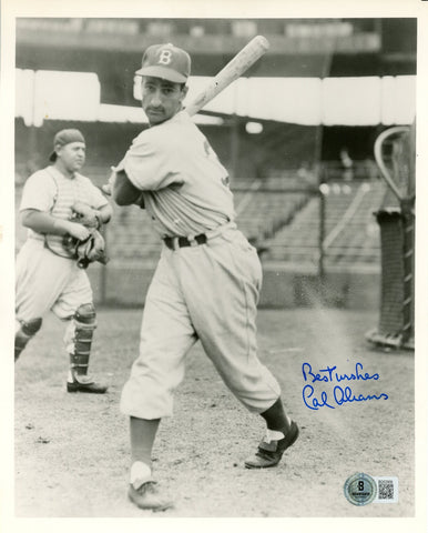Cal Abrams Autographed/Signed Brooklyn Dodgers 8x10 Photo Beckett 57336