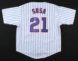 Sammy Sosa Signed Chicago Cubs Jersey (Beckett) 600 HR Club / 1998 H.R. Race