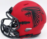 MICHAEL VICK AUTOGRAPHED FALCONS RAVE RED MINI HELMET BECKETT WITNESS 243636