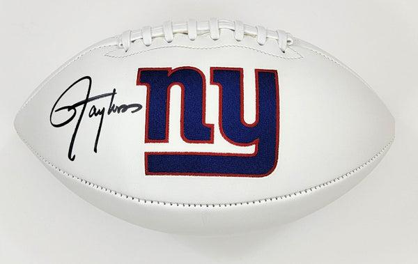 Lawrence Taylor Autographed New York Giants Logo Football Beckett Witness