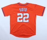Juan Soto Signed New York Meta Red Throwback Jersey (Beckett) N.Y. Outfielder
