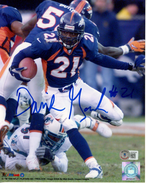 Darrien Gordon Autographed/Signed Denver Broncos 8x10 Photo Beckett 55836