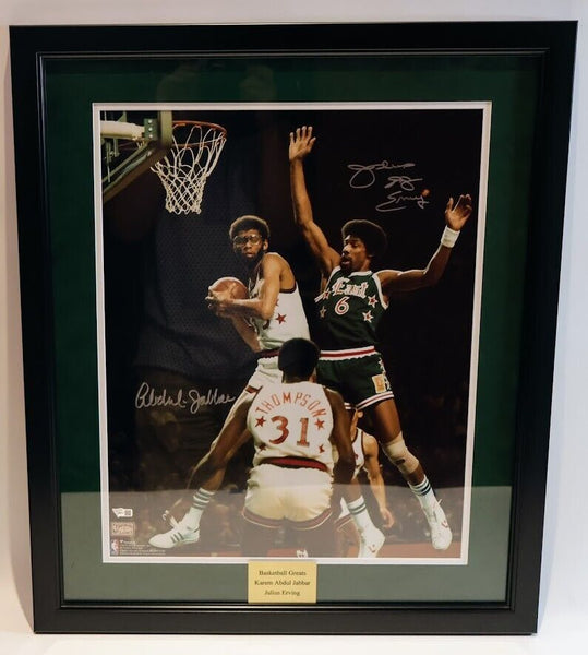 Basketball Greats Kareem & Julius Erving 27x23 Autographed Photo - Fanatics COA
