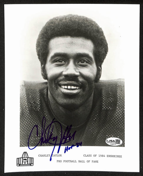 Charley Taylor Official Pro Football HOF Auto/Signed 8x10 Photo JSA BA201960