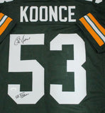 Packers GEORGE KOONCE Signed Custom Replica Green Jersey w/ SB XXXI AUTO - JSA