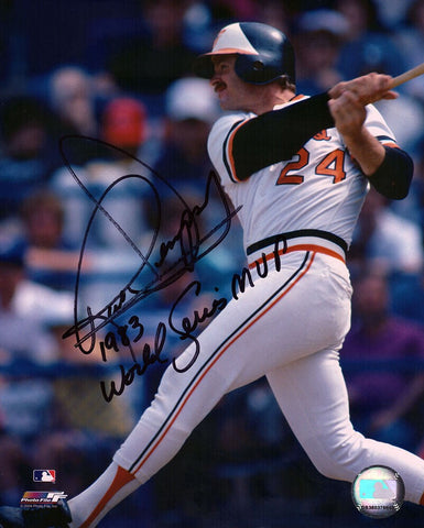 Rick Dempsey Signed Orioles Swinging 8x10 Photo w/1983 World Series MVP - SS COA