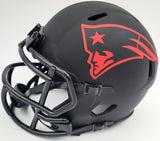RODNEY HARRISON AUTOGRAPHED PATRIOTS ECLIPSE BLACK MINI HELMET BECKETT QR 193940