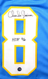 Charlie Joiner Autographed Light Blue Pro Style Jersey w/ HOF - Prova *Black