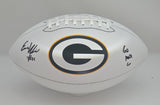 Green Bay Packers EMANUEL WILSON Signed White Panel Replica Football AUTO - BAS