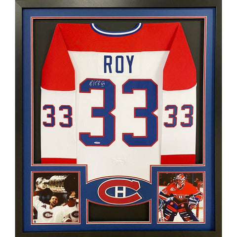 Patrick Roy Autographed Signed Framed Montreal Canadiens Jersey UPPERDECK UDA