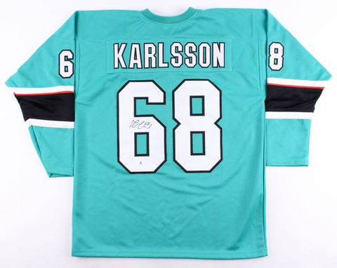 Melker Karlsson Signed Sharks Jersey (Beckett COA) San Jose Right Wing