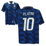 Michel Platini Signed France Home Soccer Jersey #10 with Beckett COA