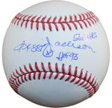 Reggie Jackson Signed New York Yankees OML Baseball 563 HRs HOF Beckett W 55365