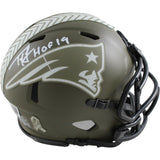 Ty Law Autographed New England Patriots 22 STS Mini Helmet HOF Beckett 54279