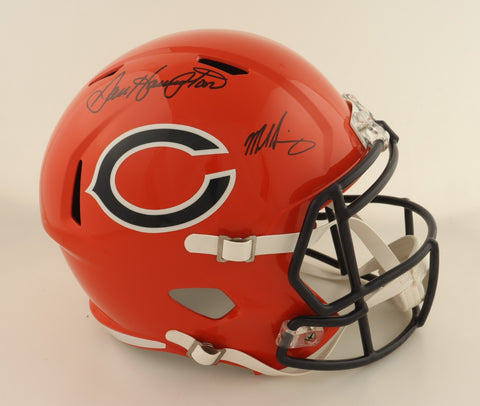 Dan Hampton & Mike Singletary Signed Bears Full-Size Speed Helmet (Beckett)