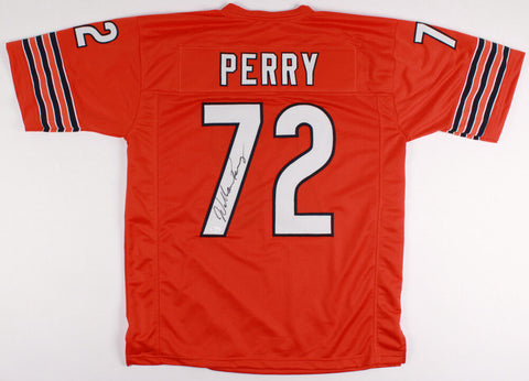 William Perry Signed Orange Chicago Bears Jersey (JSA) 1986 Super Bowl XX D.T.