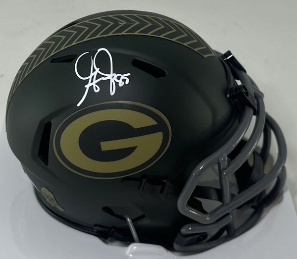 Packers GREG JENNINGS Signed Riddell 2025 SALUTE Speed Mini Helmet AUTO - BAS