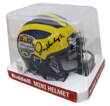 Jim Harbaugh Signed/Auto Mini Football Helmet Michigan Coach Fanatics 200044