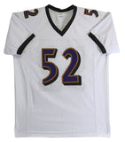 Ray Lewis Authentic Signed White Pro Style Jersey Autographed PSA/BAS Witnessed