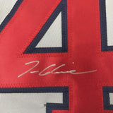 Framed Autographed/Signed Tom Glavine 35x39 Atlanta Grey Jersey JSA COA
