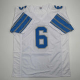 Autographed/Signed Terrion Arnold Detroit White Football Jersey Beckett BAS COA