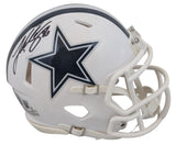 Cowboys Luke Schoonmaker Signed On-Field Alt 2022 Speed Mini Helmet W/ Case BAS