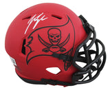 Buccaneers John Lynch Signed Rave Speed Mini Helmet W/ Case BAS Witnessed