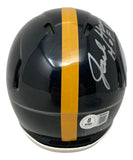 Jack Ham Signed Pittsburgh Steelers Mini Speed Helmet HOF 88 BAS