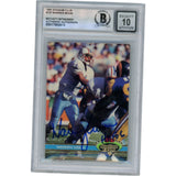 Warren Moon Autographed 1991 Topps Stadium Club 137 HOF Slab Card Beckett 50611