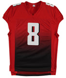 Kyle Pitts Authentic Signed Red Pro Cut Jersey BAS Witnessed #1W035627