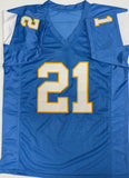 LADAINIAN TOMLINSON Signed Custom Replica Light Blue Chargers Jersey AUTO - BAS