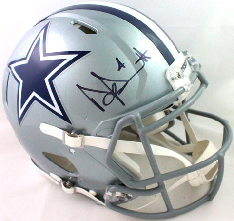 Dak Prescott Autographed Dallas Cowboys F/S Speed Authentic Helmet- Beckett W