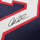 Framed Autographed Joe Johnson 35x39 Atlanta Blue Basketball Jersey BAS COA
