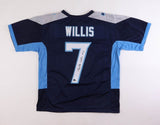 Malik Willis Signed Tennessee Titans Jersey (Beckett) 2022 3rd Rnd Pck / Liberty