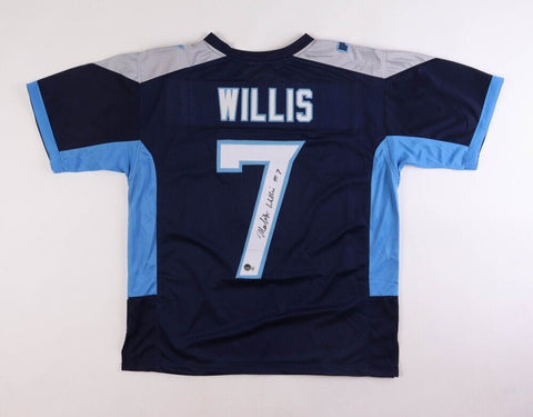Malik Willis Signed Tennessee Titans Jersey (Beckett) 2022 3rd Rnd Pck / Liberty