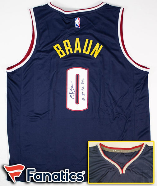 Christian Braun "22 1st Rd Pick" Signed Denver Nuggets Fanatics Jersey (JSA COA)