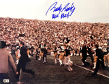 Rudy Ruettiger Signed 16x20 Notre Dame Fighting Irish Photo Never Quit BAS