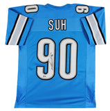 Ndamukong Suh Signed Detroit Lions Jersey (Beckett) 2010 #2 Overall Draft Pck DT