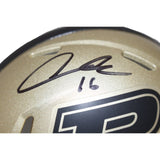 Aidan O'Connell Signed Purdue Boilermakers Gold Mini Helmet Beckett 43665