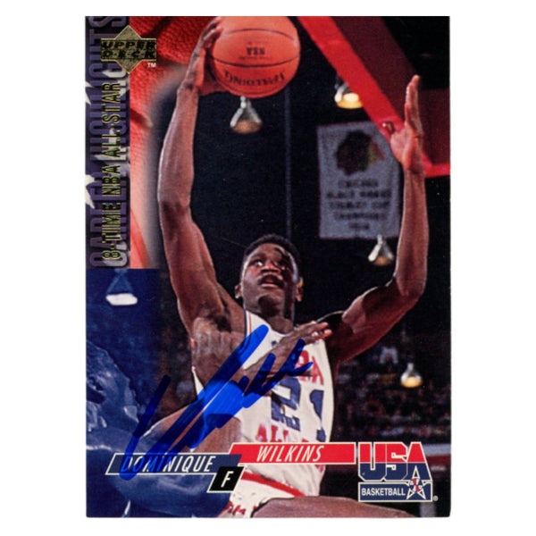 Dominique Wilkins Autographed 1994 Upper Deck #75 Trading Card Beckett 54179