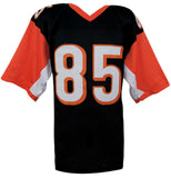 Chad Johnson (Cincinnati Bengals) Signed Black Custom Football Jersey -SCHWARTZ