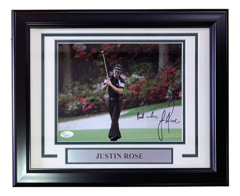 Justin Rose Signed Framed 8x10 PGA Golf Photo JSA