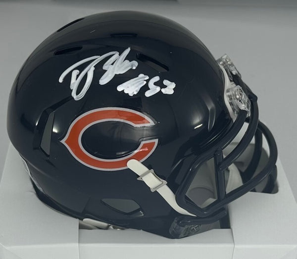 Bears Linebacker TJ EDWARDS Signed Riddell Speed Mini Helmet AUTO - BAS