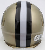 Alvin Kamara Autographed Saints Speed Mini Helmet (Smudged) Beckett QR #1W409015