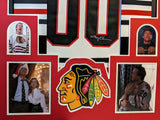 FRAMED CHICAGO BLACKHAWKS XMAS VACATION CHEVY CHASE SIGNED JERSEY BECKETT COA