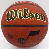 Karl Malone & John Stockton Autographed Wilson Basketball Jazz Beckett 1W271714