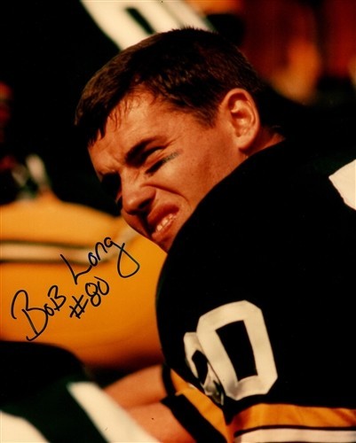 Green Bay Packers BOB LONG Signed 8x10 Photo #2 AUTO - 2x Super Bowl Champion
