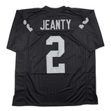 Autographed/Signed Ashton Jeanty Oakland Black Football Jersey Beckett BAS COA