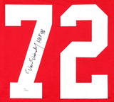 Dan Dierdorf Signed St Louis Cardinal Jersey "HOF 96" (JSA COA) 6xPro Bowl OLine