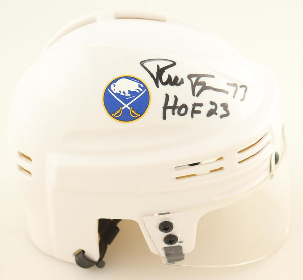 Pierre Turgeon Signed Buffalo Sabres Mini Helmet Inscribed "HOF 23" (JSA) Center